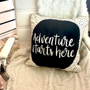Adventure Starts Here Pillow
